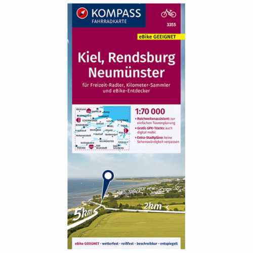 Foto van Kompass - Fahrradkarte Kiel, Rendsburg, Neumünster - Fietskaart 1. Auflage