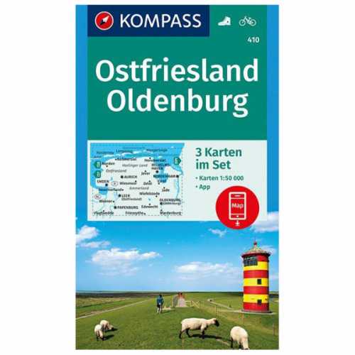 Foto van Kompass - Ostfriesland, Oldenburg - Wandelkaart Karte / Gefaltet