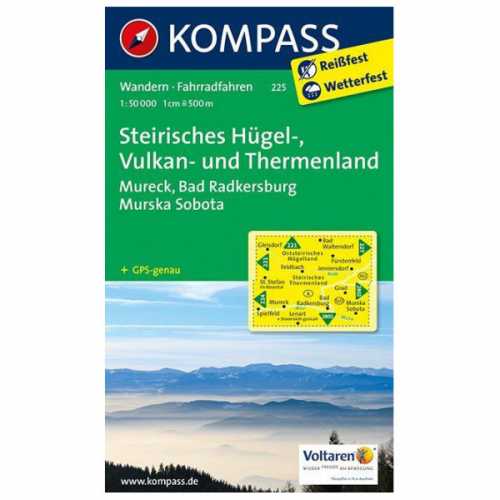 Foto van Kompass - Steirisches Hügel-, Vulkan- u. Thermenland - Wandelkaart Karte / Gefaltet / Kunststoff