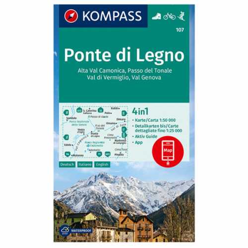 Foto van Kompass - Ponte di Legno, Alta Val Camonica - Wandelkaart 1. Auflage 2020