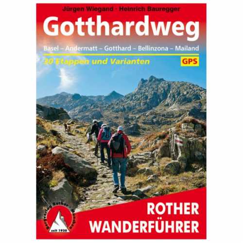 Foto van Bergverlag Rother - Gotthardweg - Wandelgids 1. Auflage 2018