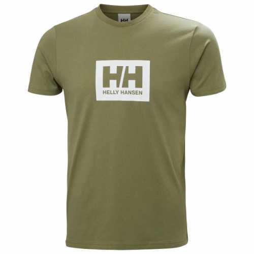 Foto van Helly Hansen - HH Box T - T-shirt maat M, olijfgroen/grijs
