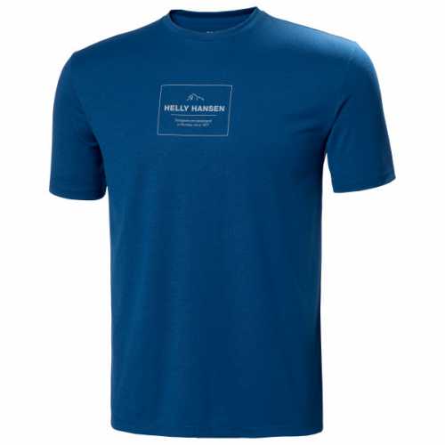 Foto van Helly Hansen - Skog Recycled Graphic T-Shirt - T-shirt maat S, blauw