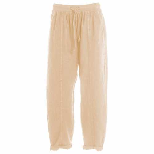 Foto van Deha - Women's Linen Pants - Vrijetijdsbroek maat XL, beige