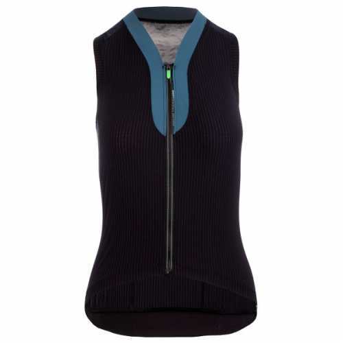 Foto van Q36.5 - Women's Jersey sleeveless L1 Pinstripe - Fietshemd maat L, zwart