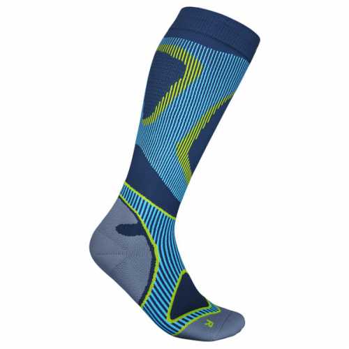 Foto van Bauerfeind Sports - Run Performance Compression Socks - Compressiesokken maat 38-40 - M: 36-41 cm, blauw