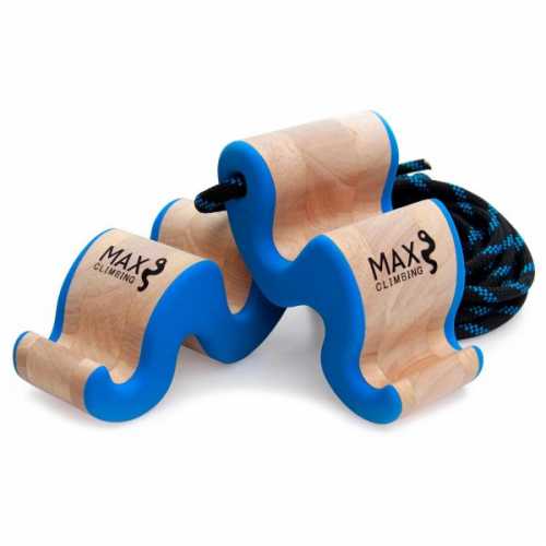 Foto van Max Climbing - Maxgrip Hybrid - Trainingsgrepen wood /blauw
