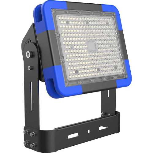Foto van AS Schwabe Energyline XL 180W LED Bouwlamp, LED-buitenschijnwerper, LED-wandspot, Wandschijnwerper LED 180 W Blauw, Zwart