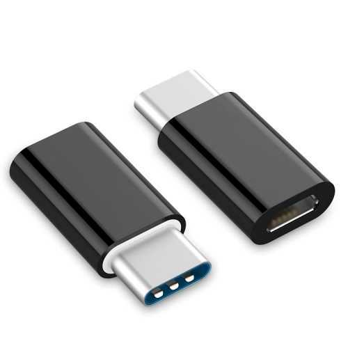 Foto van Gembird A-USB2-CMmF-01 USB Type-C Micro USB Zwart kabeladapter/verloopstukje