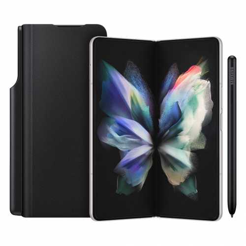 Foto van Samsung Galaxy Z Fold 3 512GB Zilver 5G + Samsung Note Pack Book Case Zwart met S Pen