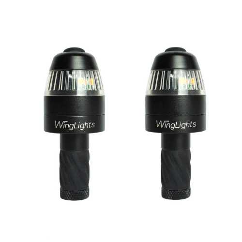 Foto van Cycl Winglights360 Magnetisch - Led Fietsverlichting - Richting Aanwijzer & Zijlichten Voor Aan Stuur - Zwart