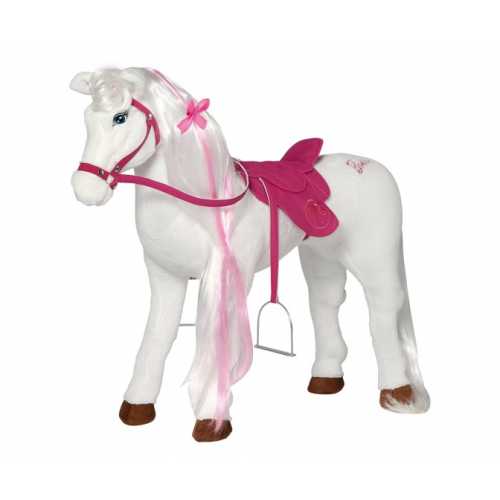 Foto van Barbie paard met geluid wit 81 cm