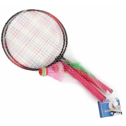 Foto van Gametime badmintonset met shuttle 44 x 22 cm roze 4 delig