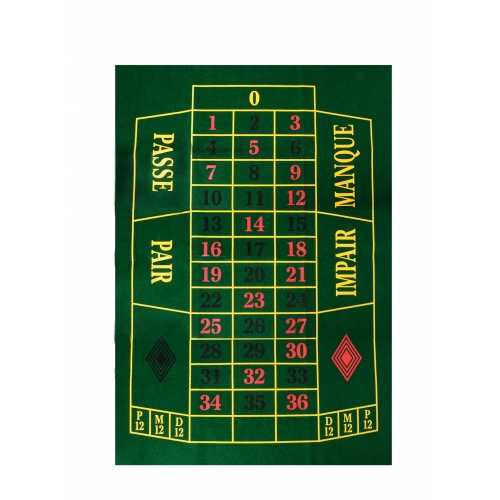 Foto van Longfield Games roulettekleed groen 130 x 90 cm