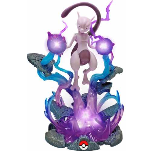 Foto van Pokémon verzamelobject Mewtwo lichtgevend 1:10 25 cm paars
