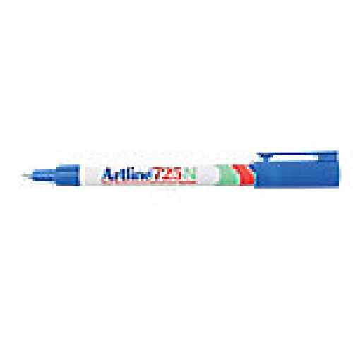 Foto van Artline 725N Permanent marker Extra Fijn Ronde punt 0,4 mm Blauw Navulbaar Waterproof 12 Stuks