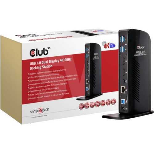 Foto van CLUB3D USB 3.0 Dual Display 4K60Hz Docking Station