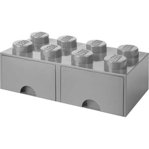 Foto van Room Copenhagen LEGO Storage Brick Drawer 8 Grijs