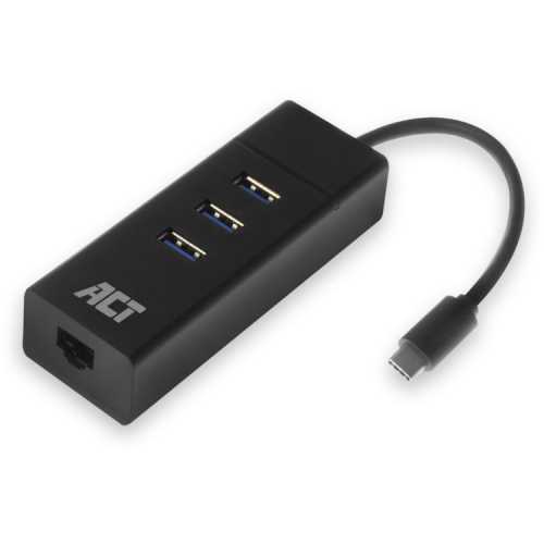 Foto van ACT Connectivity USB-C Hub 3 port en ethernet