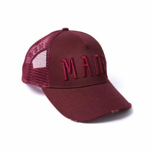 Foto van Milliner Fired Brick Distressed Cotton Trucker Made 3D Embroidered
