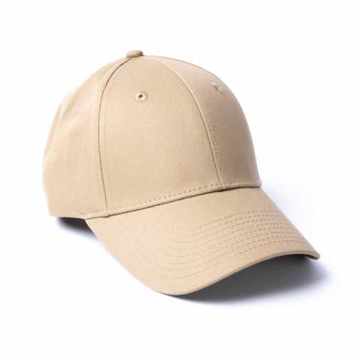 Foto van Milliner 6 Panel Cotton Baseball Cap Almond Mr Flat Embroidered