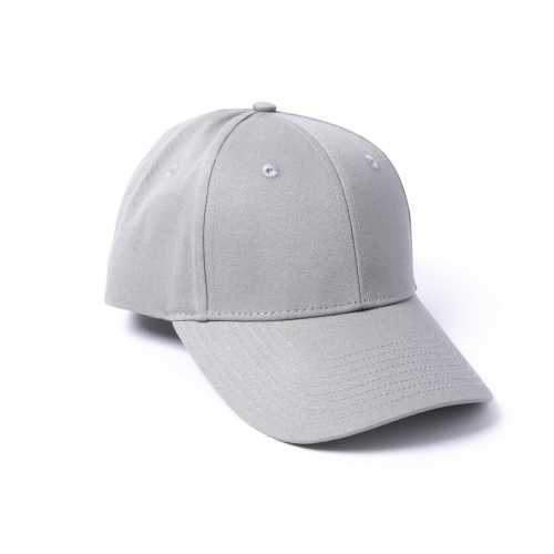 Foto van Milliner 6 Panel Cotton Baseball Cap Sleet Grey Mr Flat Embroidered