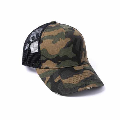 Foto van Milliner Plain Camo Distressed Cotton Trucker