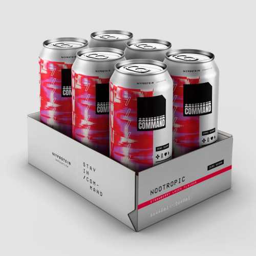 Foto van E-Sports Command Energy Cans, Strawberry Laces, 6 x 440ml