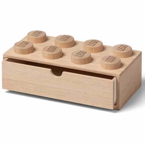 Foto van LEGO Storage 2x4 Wooden Desk Drawer (Hand Made From Red Oak) - Soap Treated