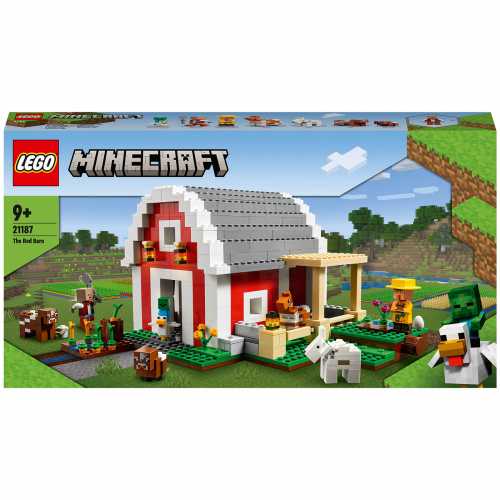 Foto van LEGO Minecraft: The Red Barn Set with Toy Farm Animals (21187)