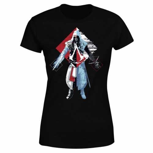Foto van Assassin's Creed Animus Split Dames T-shirt - Zwart - 3XL