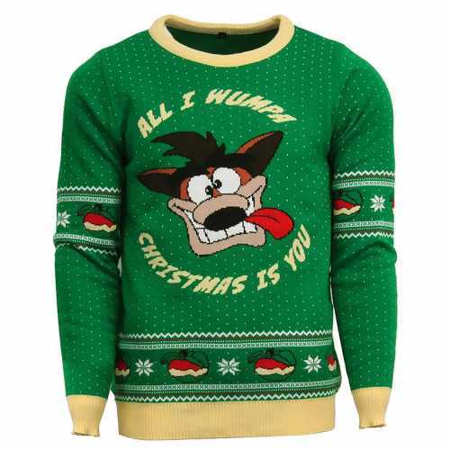 Foto van Crash Bandicoot Christmas Jumper - Green - L