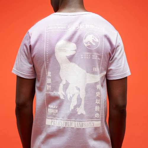 Foto van Jurassic Park Primal Raptor Stats t-shirt - Lila - XS