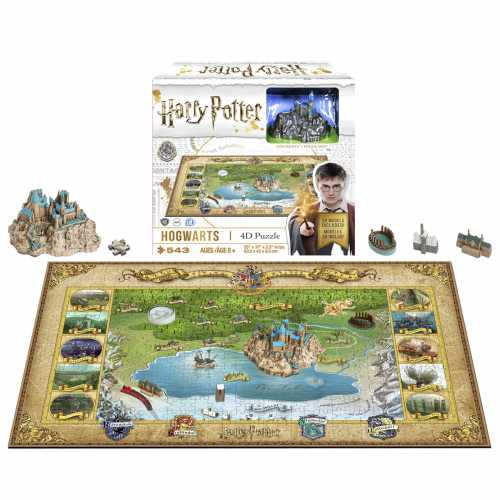Foto van Harry Potter Mini Hogwarts 4D Puzzle (543 Pieces)