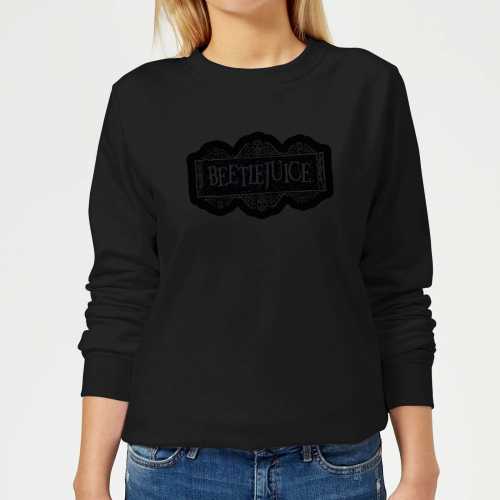 Foto van Beetlejuice Black Logo Women's Sweatshirt - Black - 5XL - Zwart