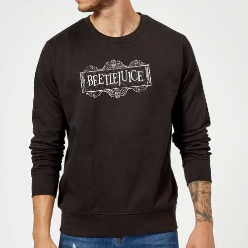 Foto van Beetlejuice White Logo Sweatshirt - Black - 5XL - Zwart